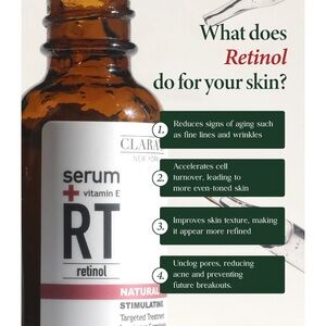 CLARA’S RT Stimulating Retinol Serum 1oz $25 NIB